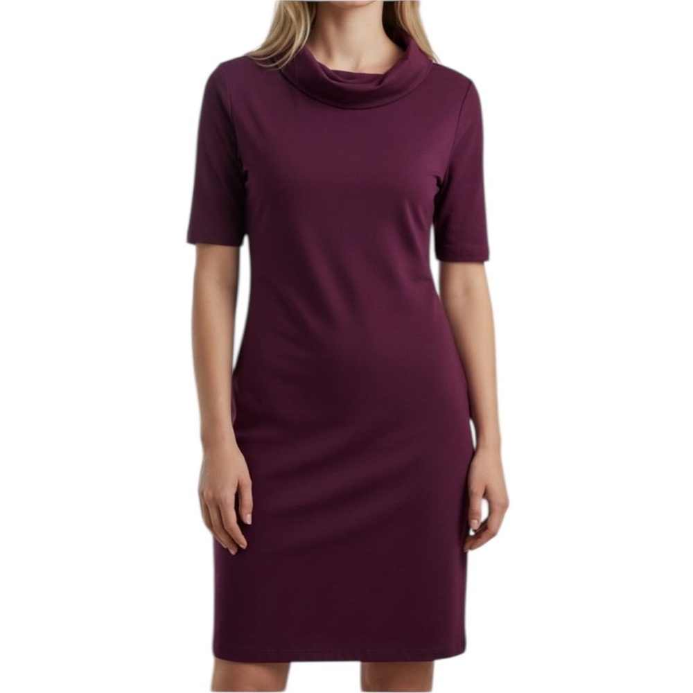 Susana Monaco Cowl Neck Jersey Knit A-Line Mini Dress